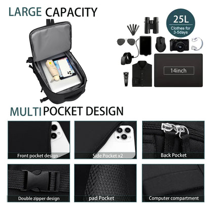 2-Piece 40×30×20cm 180 °   Full Opening Backpack Set, Large Carry-On with Tote Bag for Travel, Business, School & Daily Commuting Beauty World Shop