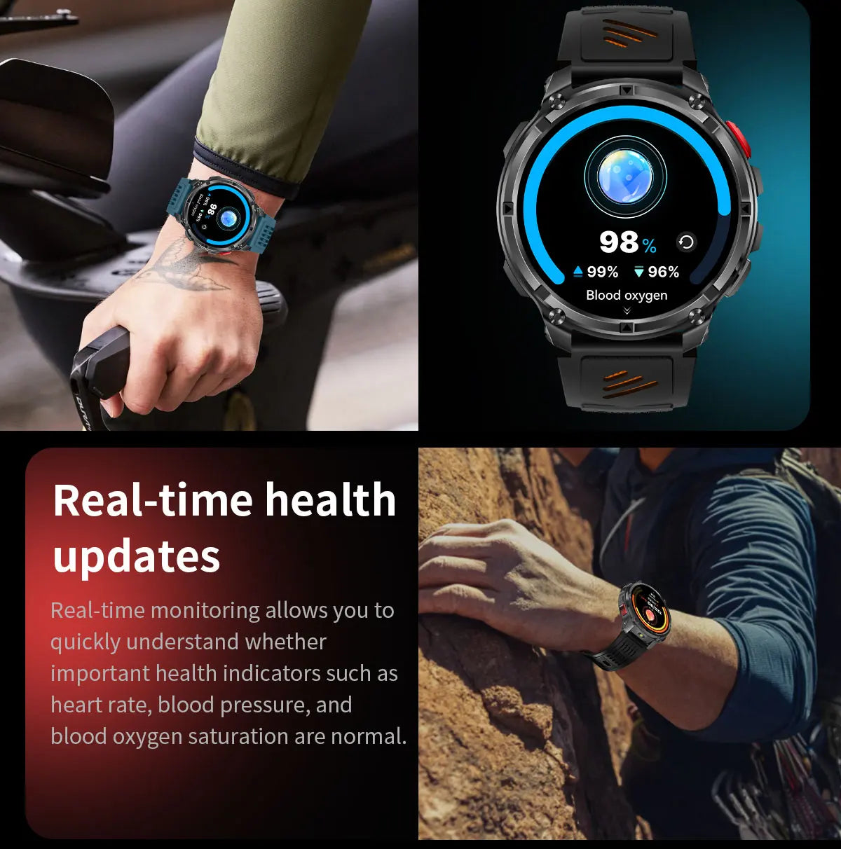 2026 New T-Rex3 Pro 1100mAh Battery Smart Watch GPS path 5ATM Waterproof Sports Run tracker Outdoors Compass Military Smartwatch Beauty World Shop