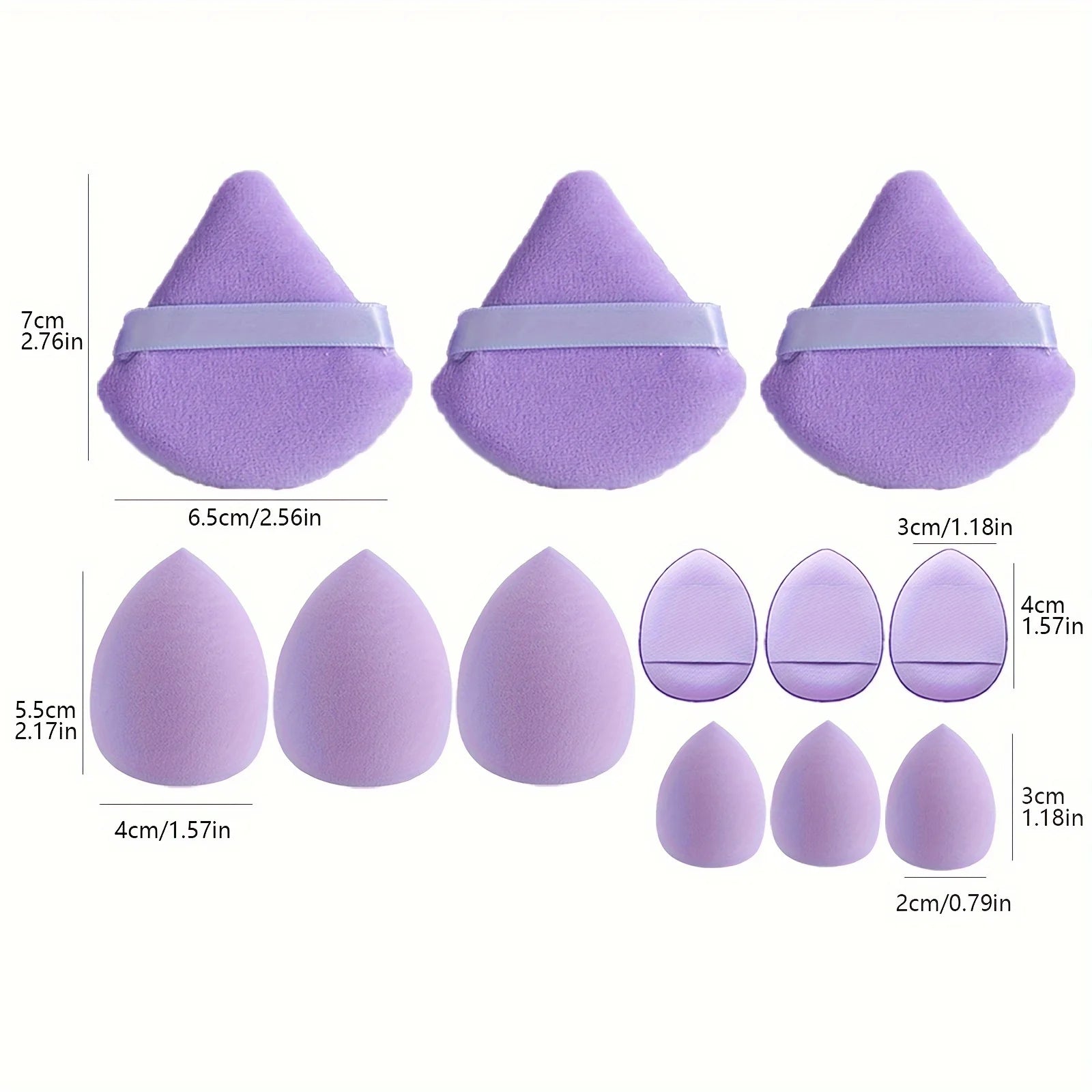 12Pcs Professional Makeup Sponge Set - Soft, Gentle, Multi-Purpose Tools for Perfect Foundation, Powder and Blush Application Beauty World Shop