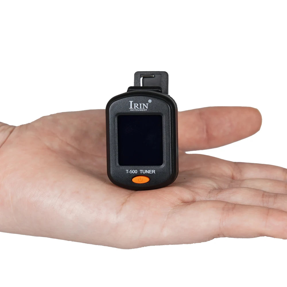 IRIN T-500 Guitar Tuner Rotatable Clip-on Tuner LCD Display for Chromatic Acoustic Guitar Bass Ukulele Guitar Parts & Accessory Beauty World Shop