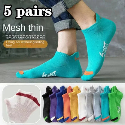 1pairs Men's Fashion Cotton Breathable Comfortable Ankle Socks, Men's Summer Socks Beauty World Shop