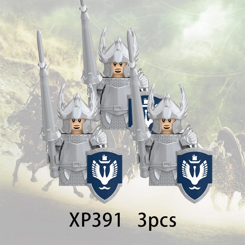 3pcs Lord Rings Elves Orcs Army Dwarf Rohan Mini Action Toy Figures Building Blocks Assembly Toys for Kids Birthday Gift Beauty World Shop