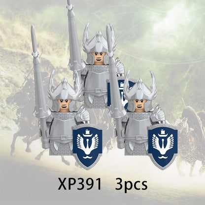 3pcs Lord Rings Elves Orcs Army Dwarf Rohan Mini Action Toy Figures Building Blocks Assembly Toys for Kids Birthday Gift Beauty World Shop