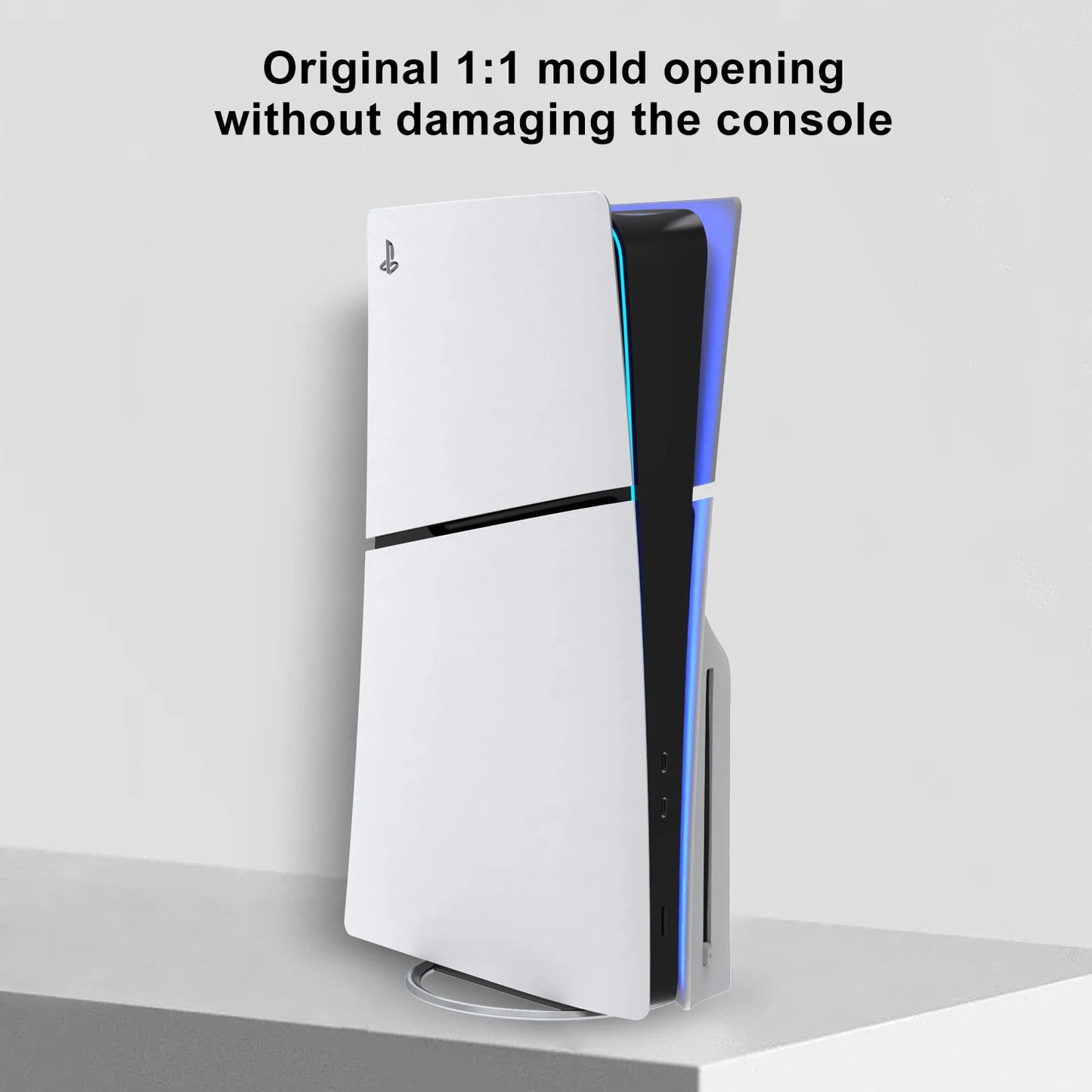 Metal Vertical Stand for PS5 Slim Console Disc and Digital with Screw, Base Stand Replacement for Playstation 5 Slim Console Beauty World Shop