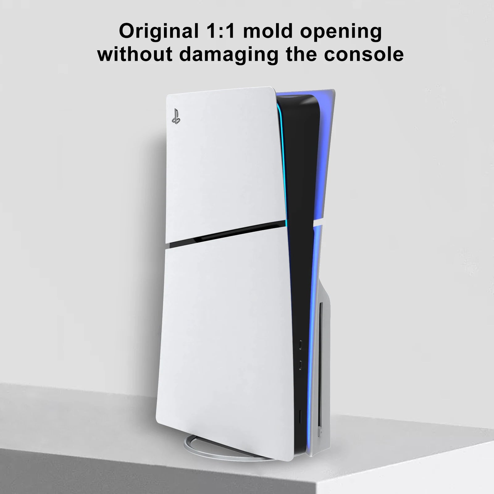 Metal Vertical Stand for PS5 Slim Console Disc and Digital with Screw, Base Stand Replacement for Playstation 5 Slim Console Beauty World Shop