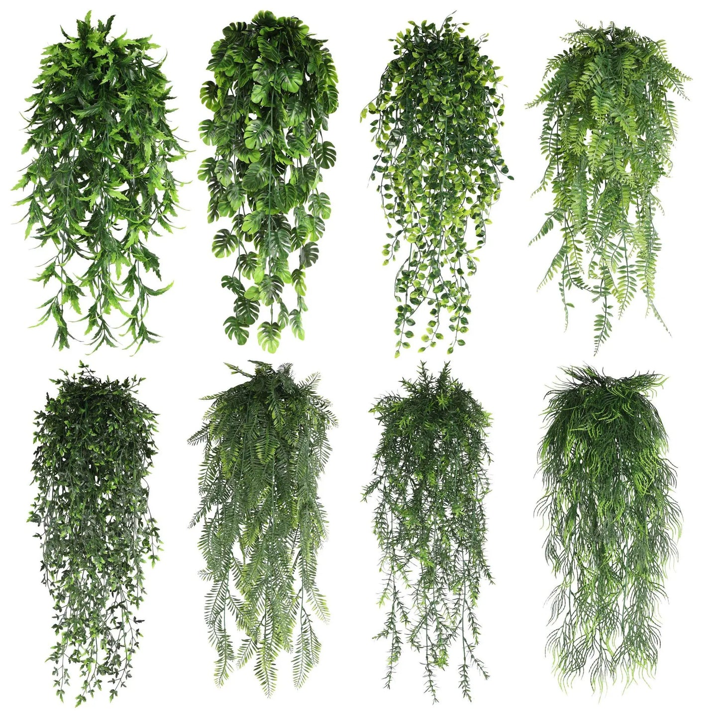 90cm Persian fern Leaves Vines Home Room Decor Hanging Artificial Plant Plastic Leaf Grass Wedding Party Wall Balcony Decoration Beauty World Shop