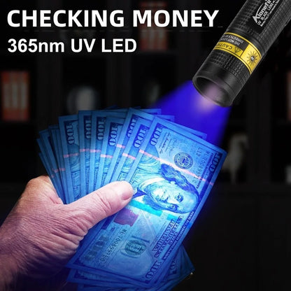 365nm Mini UV Led Blacklight Flashlight Usb Rechargeable Nail lamp Pet Stain Leakage Marker Ore Money Scorpion Detection lights Beauty World Shop