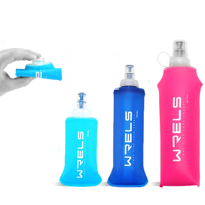 1pc150ml/250ml/500ml Outdoor Collapsible Silicone Bite Size Water Bottle Running Camping Hiking Travel Convenient Water Bottle Beauty World Shop