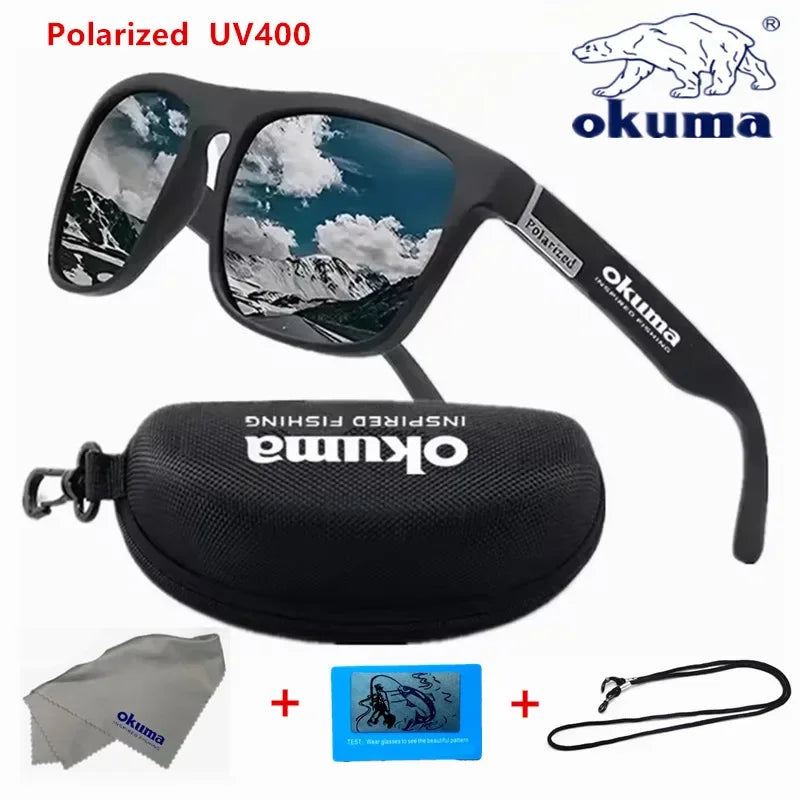 Okuma Polarized Sunglasses UV400 for Men and Women Outdoor Hunting, Fishing, Driving Bicycles, Sunglasses Optional Box Beauty World Shop