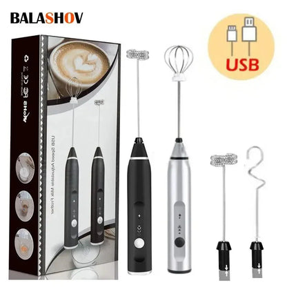 Portable Electric Milk Frothers Handheld Blender USB Mini Coffee Maker Whisk Mixer Cappuccino Cream Egg Beater Food Blender Beauty World Shop