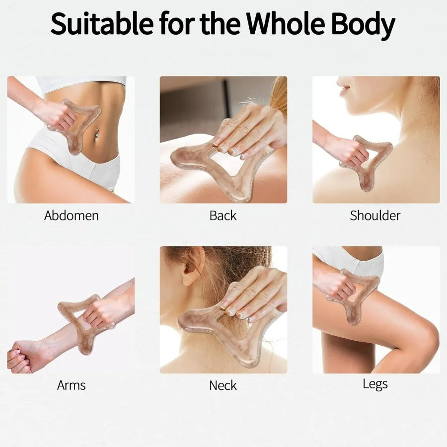 Large Resin Gua Sha Tool, Body Lymphatic Massage for Muscle Recovery & Circulation, Cellulite Massager for Legs Back Beauty World Shop