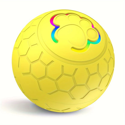 Smart Dog Toy Ball Electronic Interactive Pet Toy Ball USB Automatic Bouncing Rolling Toy Ball With RGB Lights Puppy Cat Product Beauty World Shop