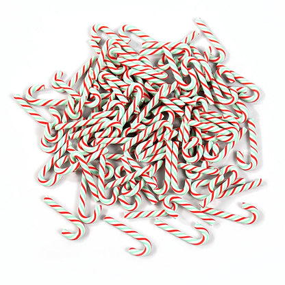10/30/50Pcs Mini Candy Cane Christmas Decoration Red White Resin Candy DIY Crafts Xmas Pendant Navidad Home Decor 2025 New Year Beauty World Shop