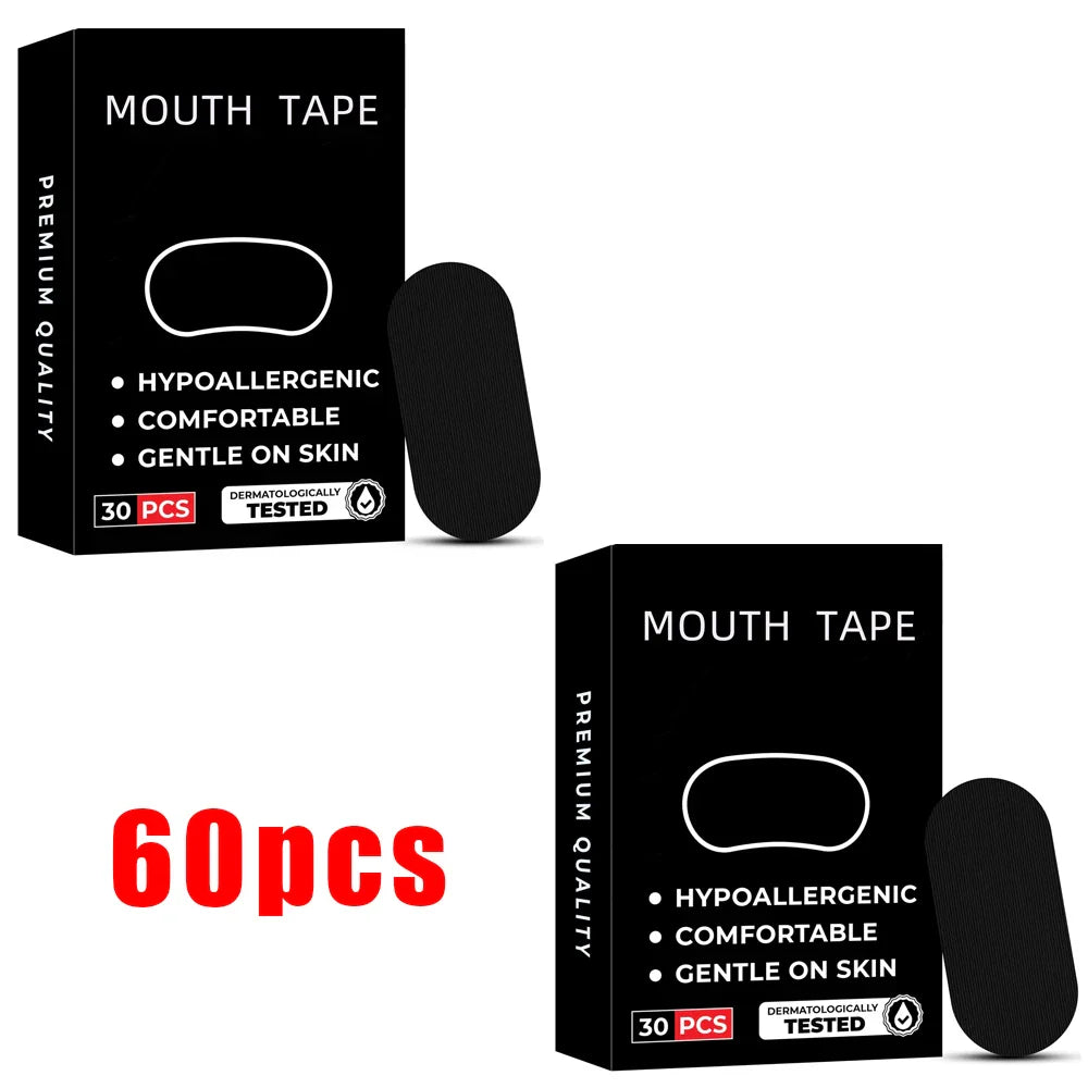30/60/90Pcs Anti Snoring Sleep Mouth Tape Best Breathing Nasal Strips Medical Grade Improved Sleeping Snoring Relief Beauty Trend Shop