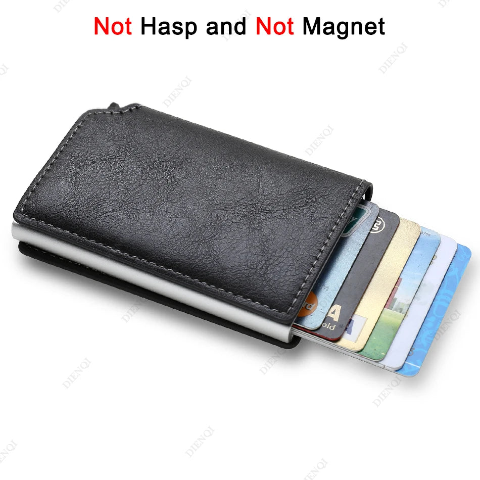 Anti Thief Rfid Credit Card Holder Smart Minimalist Wallet Pocket Men Women Slim Cardholder Bank Cash Creditcard Case Bag Purse Beauty World Shop