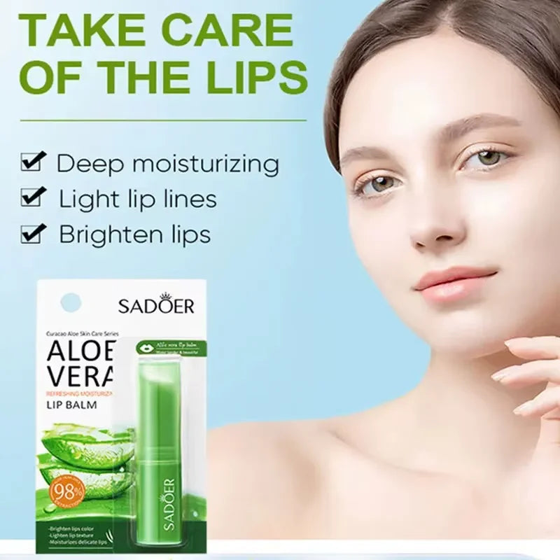 Aloe Lip Balm Healing Lasting Moisturizing All-natural Lip Mask For Dry Lips Lip Moisturizing Power Lip Care Nourishing Repair Beauty World Shop