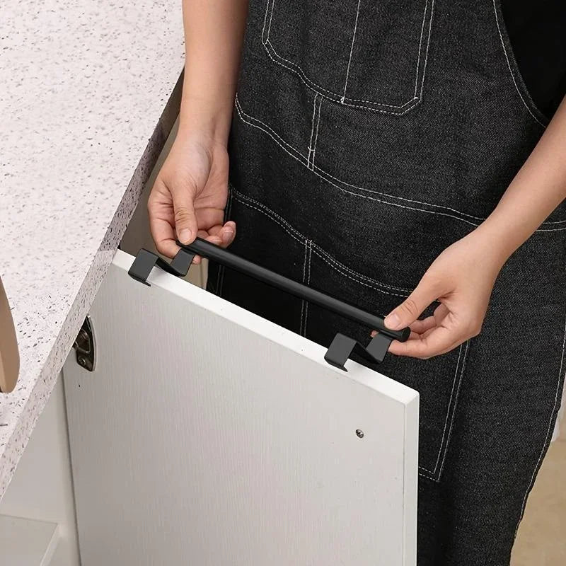 Towel Rod Steel Metal Wire Over Cabinet Towel Rack Storage Organizer Bathroom Door Hanging Towel Rack Punch-free Rag Hanger Beauty World Shop