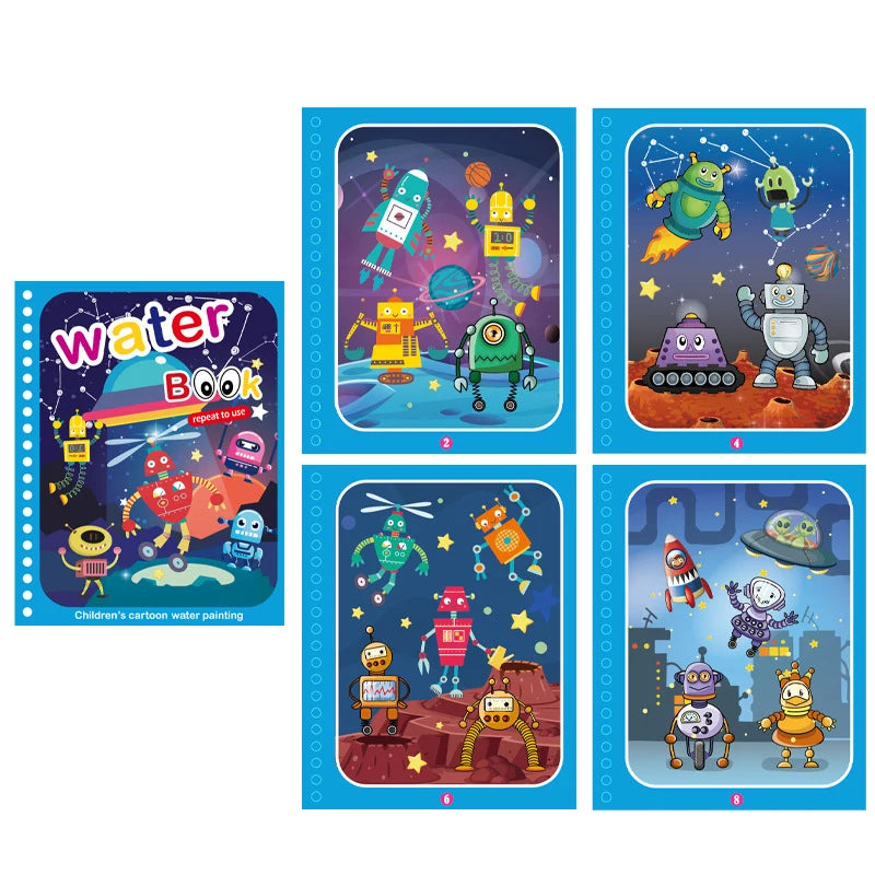 NEW Kids Magic Water Drawing Books Coloring Books Painting Toys for Kids Birthday Christmas New Year Gift for Boys and Girls Beauty Fashion