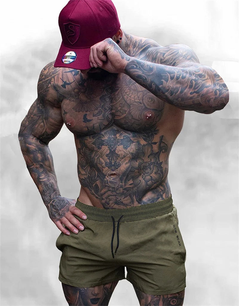 2024 Summer Gym Fitness Men's Shorts Sweatpants Thin Fashion Men Marathon Running Shorts Sports Breathable Training Pants Beauty World Shop