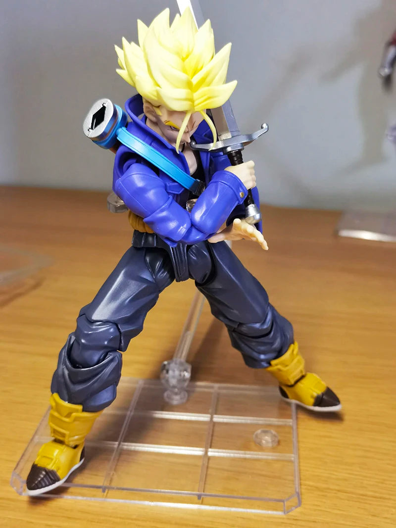 Anime Dragon Ball Z Figures Shf Super Saiyan Trunks Action Figure Collection Model 15cm Future Boy Torankusu Movable Toys Gifts Beauty World Shop