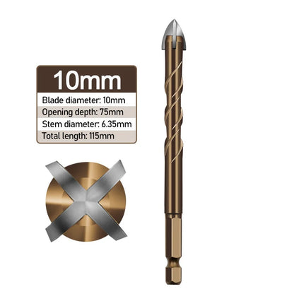 Masonry Concrete Drill Bits For Glass Ceramic Tile Brick Plastic Wood Mason Hard Alloy Wall Hole Opener Hex Shank 3mm To 12mm Beauty World Shop