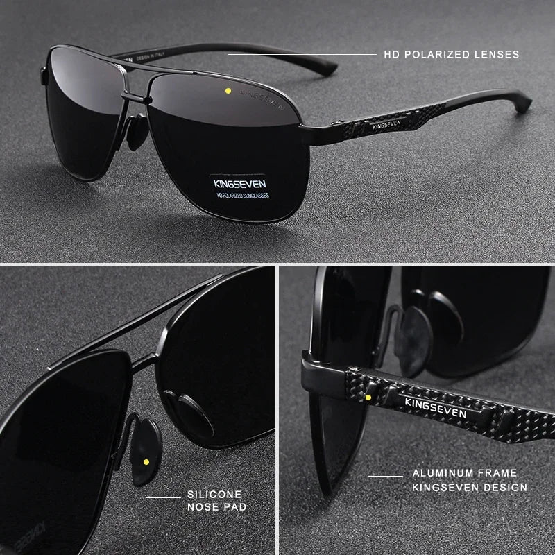 KINGSEVEN Polarized Aluminum Sunglasses Men UV400 HD Lens Pilot Eye Protection Photochromic Glasses Women Night Vision Eyewear Beauty World Shop
