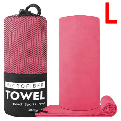 S/M/L Microfiber Towel Sports Quick-Drying Super Absorbent Camping Towel Super Soft Lightweight Gym Swimming Yoga Beach Towel Beauty World Shop