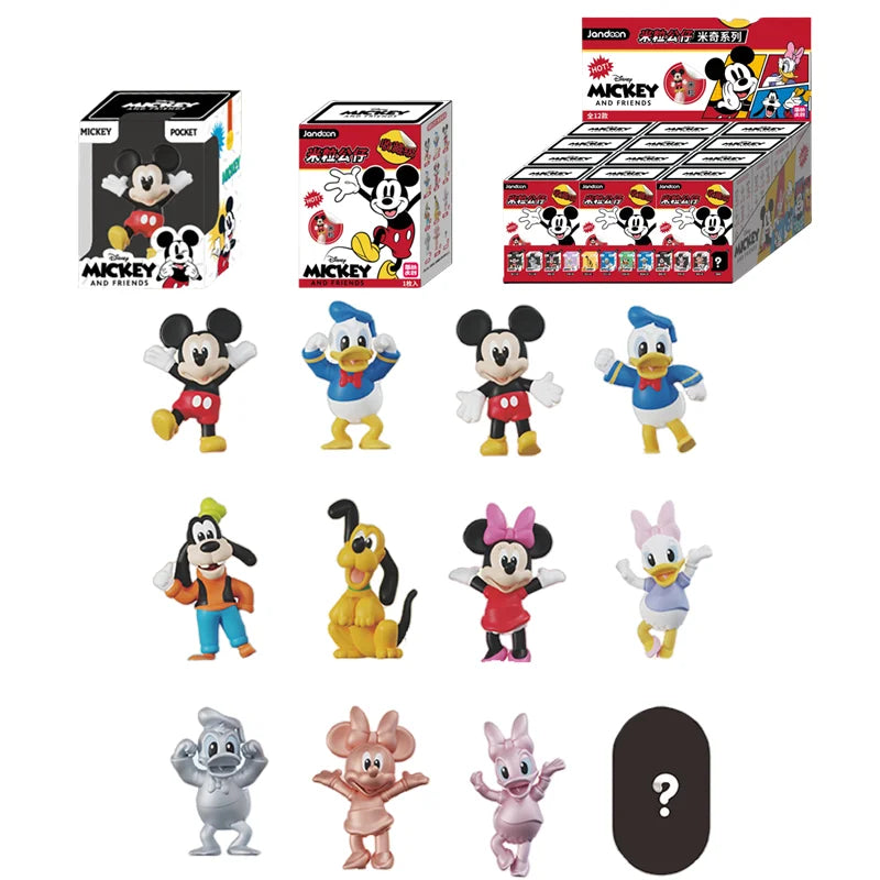 JANDOOM Disney Toy Story Stitch Mickey Mouse Winnie Zootopia Doraemon Action Figure Rice Grains Doll Model Blind Box Toys Gifts Beauty World Shop