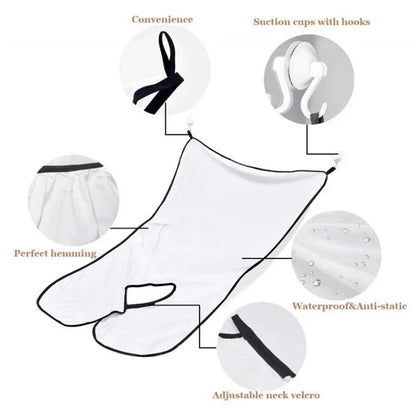 1/2PCS Male Shaving Aprons Creative Wall Mirror Suction Haircut Wrap Cape Home Salon Moustache Beard Shaving Apron Cleaning Bib Beauty World Shop