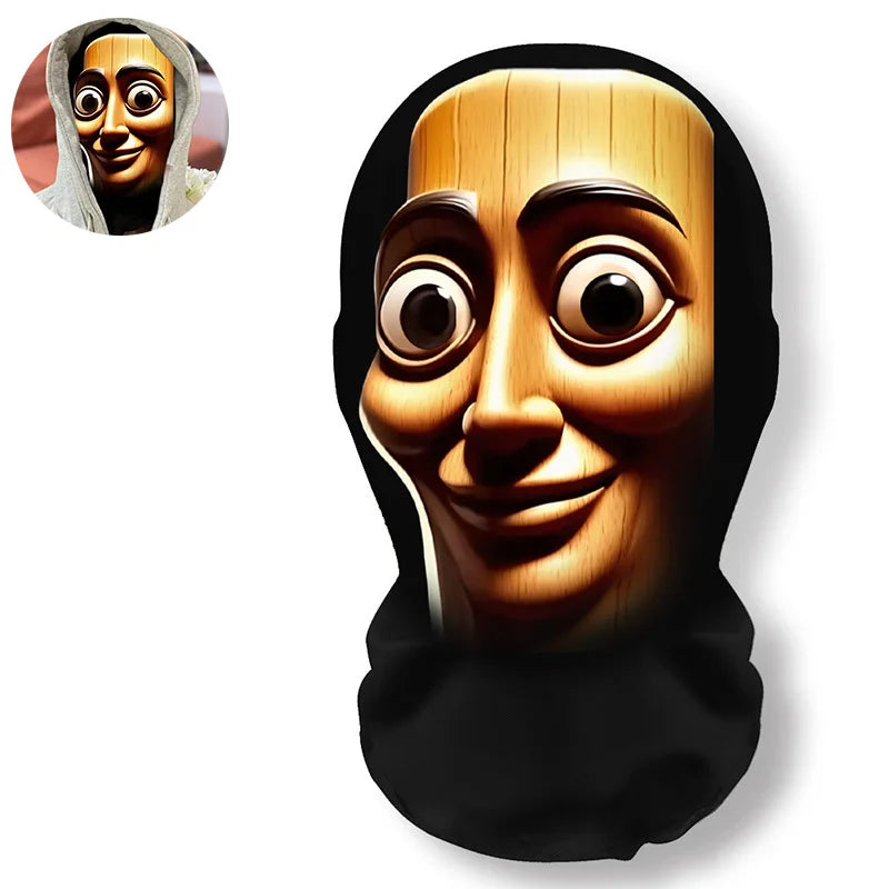 NEW 3D Printed Full Face Mask TungTungTung Sahur Mesh Mask For Men Party Supplies Funny Cosplay Props Novel Beauty World Shop
