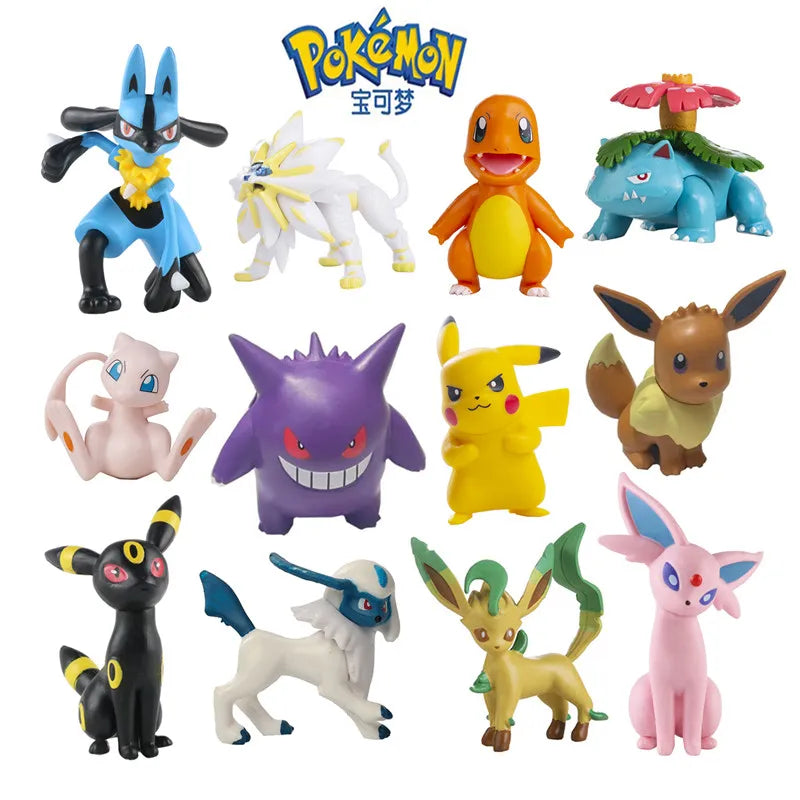 Pokemon Anime Figure Gengar Pikachu Eevee Greninja Mewtwo Pocket Monster Cartoons Figure Model Action Toy Kids Gift Buy in bulk Beauty World Shop