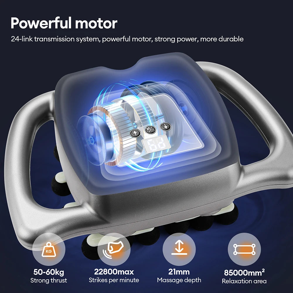 42-Heads Fascia Gun High-Frequency Vibration Body Massage Gun Back and Waist Massager Neck Shoulder Massager Muscle masajeador Beauty World Shop