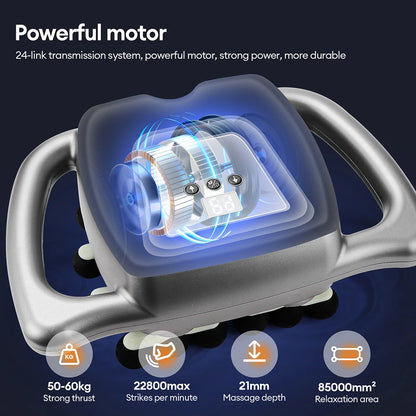 42-Heads Fascia Gun High-Frequency Vibration Body Massage Gun Back and Waist Massager Neck Shoulder Massager Muscle masajeador Beauty World Shop