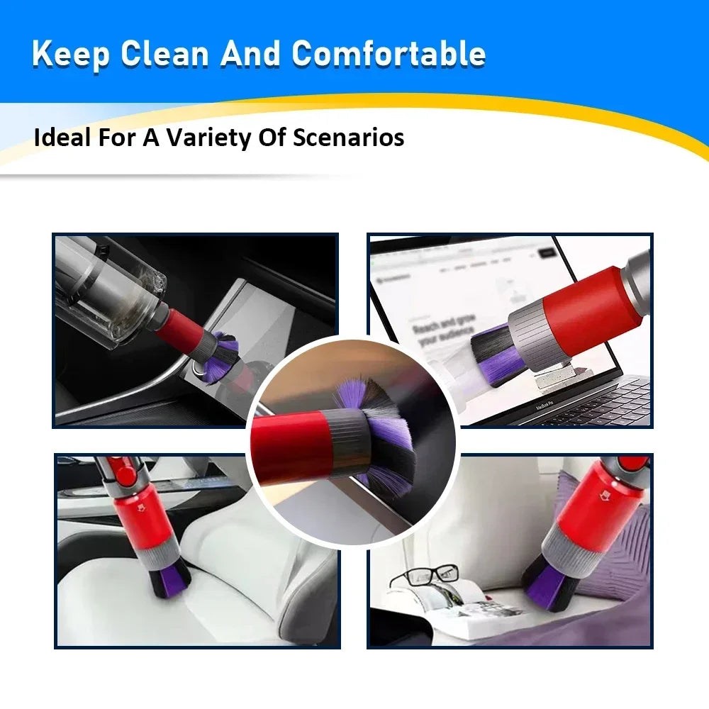 Traceless Dust Brush Part Fit for Dyson V7 V8 V10 V11 V15 Part Vacuum Cleaner Accessories Replacement Dusting Brush Attachment Beauty World Shop