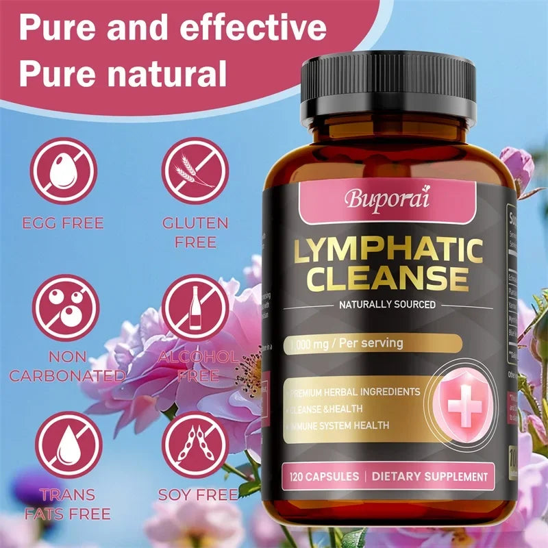 Lymphatic Cleanse - Supports Lymph Node Health and Fluid Balance, Boosts Immunity, and Promotes Overall Well-being - 120pcs Beauty World Shop