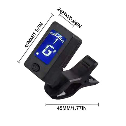 Gitaar Tuner Apparaat 12-Tone Ukelele Bas Viool Tuner Draagbare Automatische Trillingen Transmissie Instrument Tuner Accessoire Beauty Trend Shop