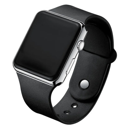 Simple Digital Watch for Men Women Fashion Sport LED Electronic Watch Black Silicone Wristband Casual Mens Watch Reloj Hombre Beauty World Shop