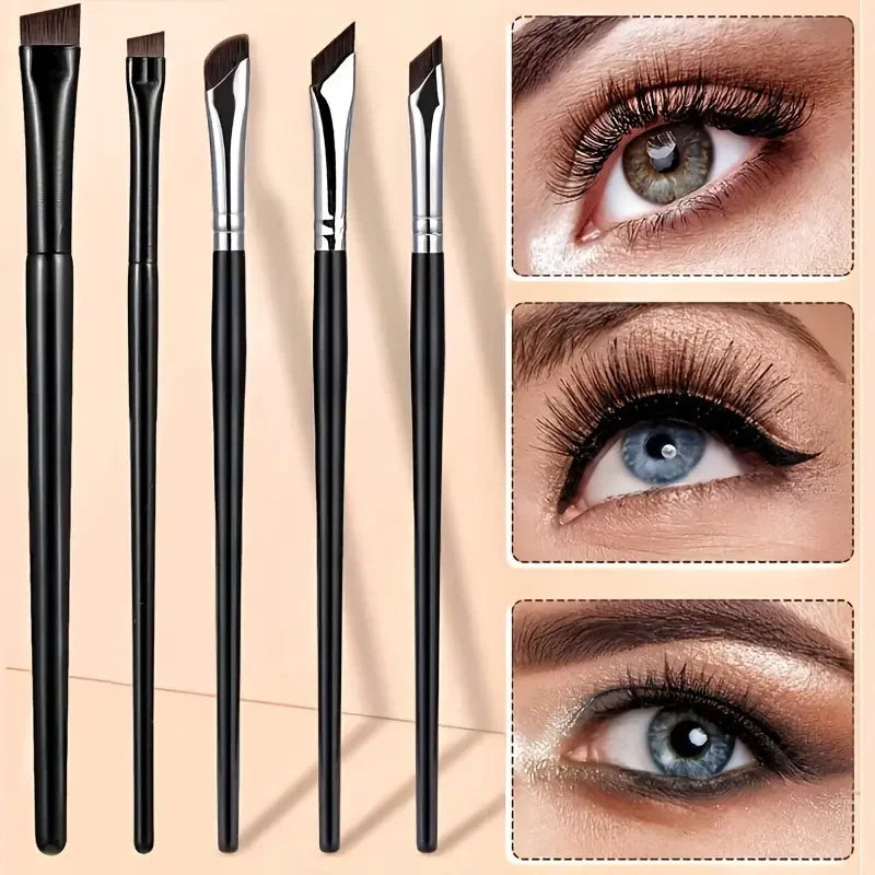 Eyeliner brush set, with tilted fine blade, suitable for precise application - suitable for all skin types. Beauty World Shop