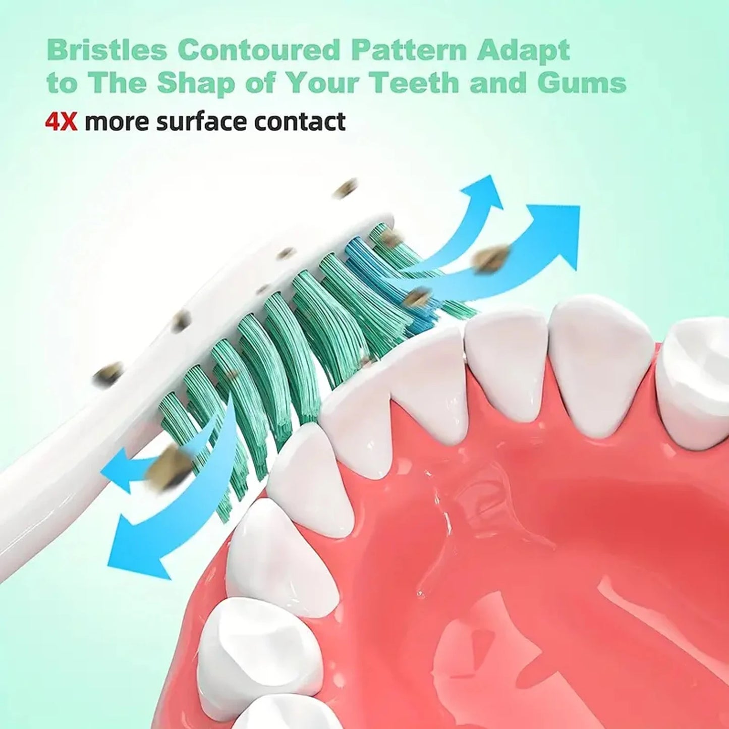 4-32pcs Electric Toothbrush Replacement Heads Compatible with Philips Sonicare Replacement Brush Heads Click-on Handles Beauty World Shop
