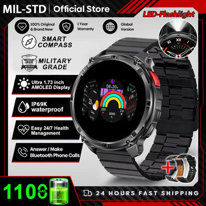 2026 New T-Rex3 Pro GPS Tracker 1100mAh Smartwatch Men 120-Day Standby Clock Rugged Outdoor Sport 10ATM Waterproof Call Watches Beauty World Shop