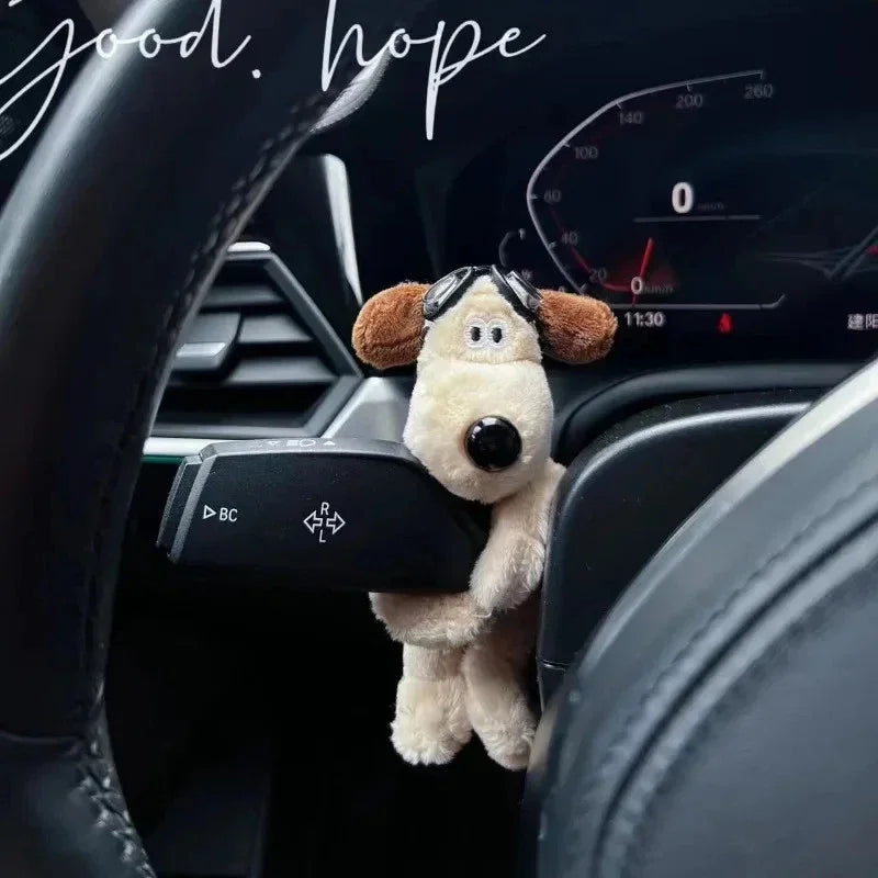 Cute Plush Puppy Car Turn Signal Switch Decor Steering Column Wiper Rod Lever Interior Ornament Beauty World Shop