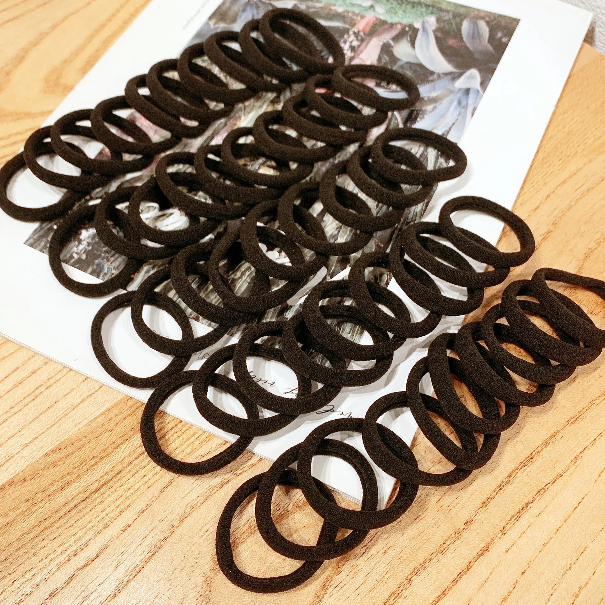 50/100 pieces of black and white hair bands, women's hair bands, high-elasticity rubber band hair bands, hair bands Beauty World Shop