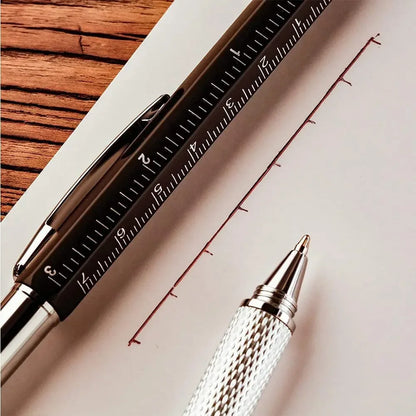 7 in 1 Multifunctional Pen Touch Screen Stylus Capacitive Pen with Screwdriver Ruler Levelgauge Refillable Ballpoint Pencil Tool Beauty World Shop