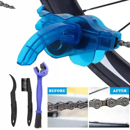 Portable Bicycle Chain Cleaner Bike Brushes Scrubber Wash Tool Mountain Cycling Cleaning Kit Outdoor Accessory Beauty World Shop