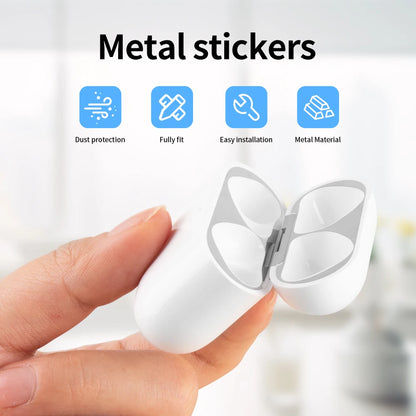 For AirPods 4 Sticker Earphone Case Metal Dustproof Scratch Resistant Sticker Cover For Airpods 4 4th 2024 Gen Protective Film