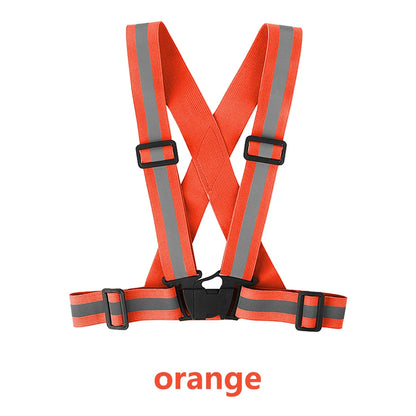 Outdoor Night Walking  Safety Vests Highlight Adjustable Lightweight Reflective Vest Biking Safety Straps Waterproof Running Gea Beauty World Shop