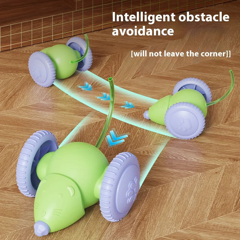 Electric Mouse Car Pet toys Interactive Cat Toy Rechargeable Automatic Teaser with Intelligent Obstacle Avoidance Pet Products Beauty World Shop