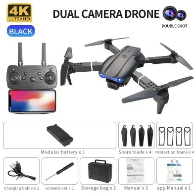 E99 K3 Pro HD 4K Drone with Dual Camera WiFi FPV Aerial Photography RC Quadcopter High Hold Mode Beauty Fashion