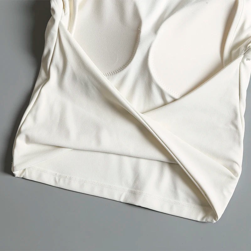 Sexy Short Backless Fixed Chest Pad Sports T-shirt Vest Women's Tight Fitting Quick Drying Slimming Yoga Suit Top Clothing Beauty World Shop