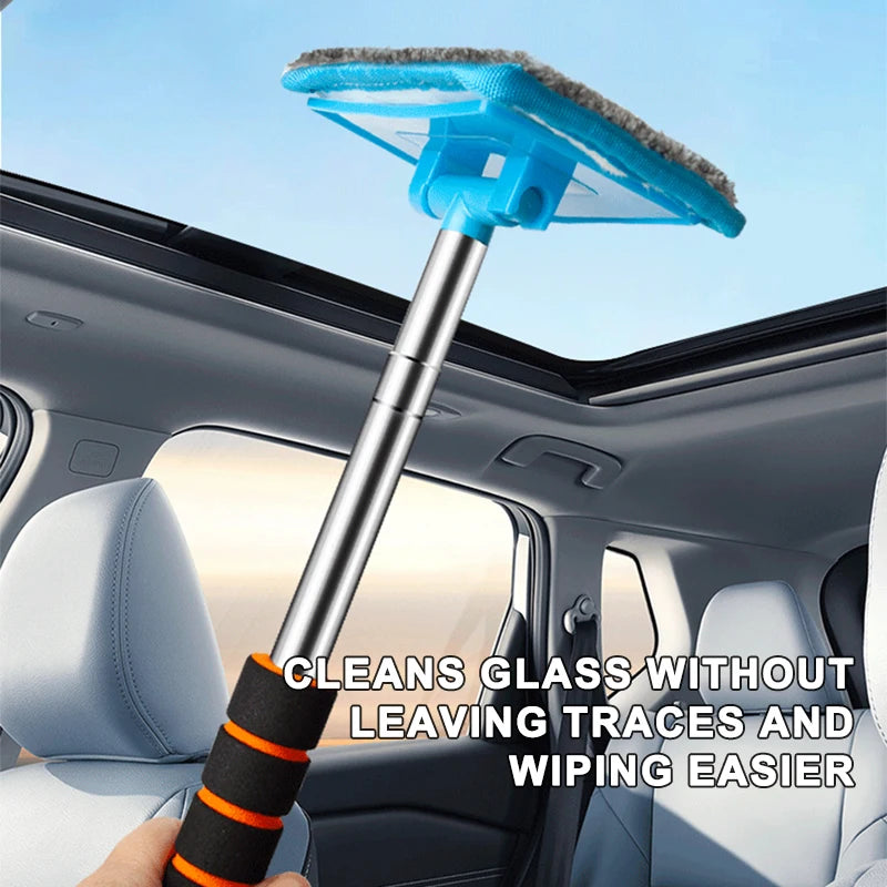 SEAMETAL Car Front Windshield Defogging Brush Telescopic Long handle Car Household Glass Clean Brushes Dust Remover Tool Beauty World Shop